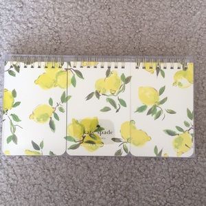 kate spade lemon notebook set (pack of 3)
